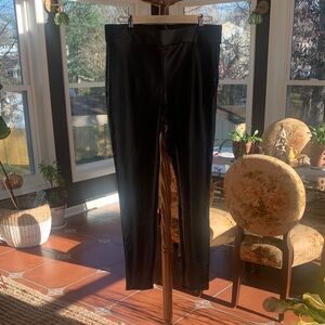 LOFT Faux Leather Black Pants